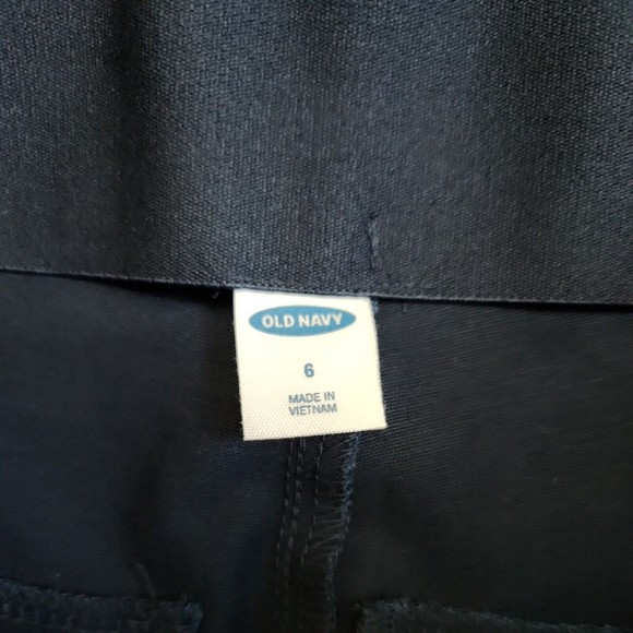 Old Navy Side Zip Skinny Leg Pants Womens Size 6 Navy Blue Cotton Stretch NEW - Picture 4 of 7